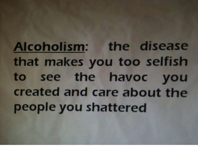 Are Alcoholics Selfish?